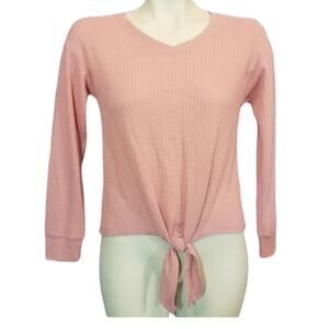 ‎Walking on Sunshine Pink Knot Blouse Size Large